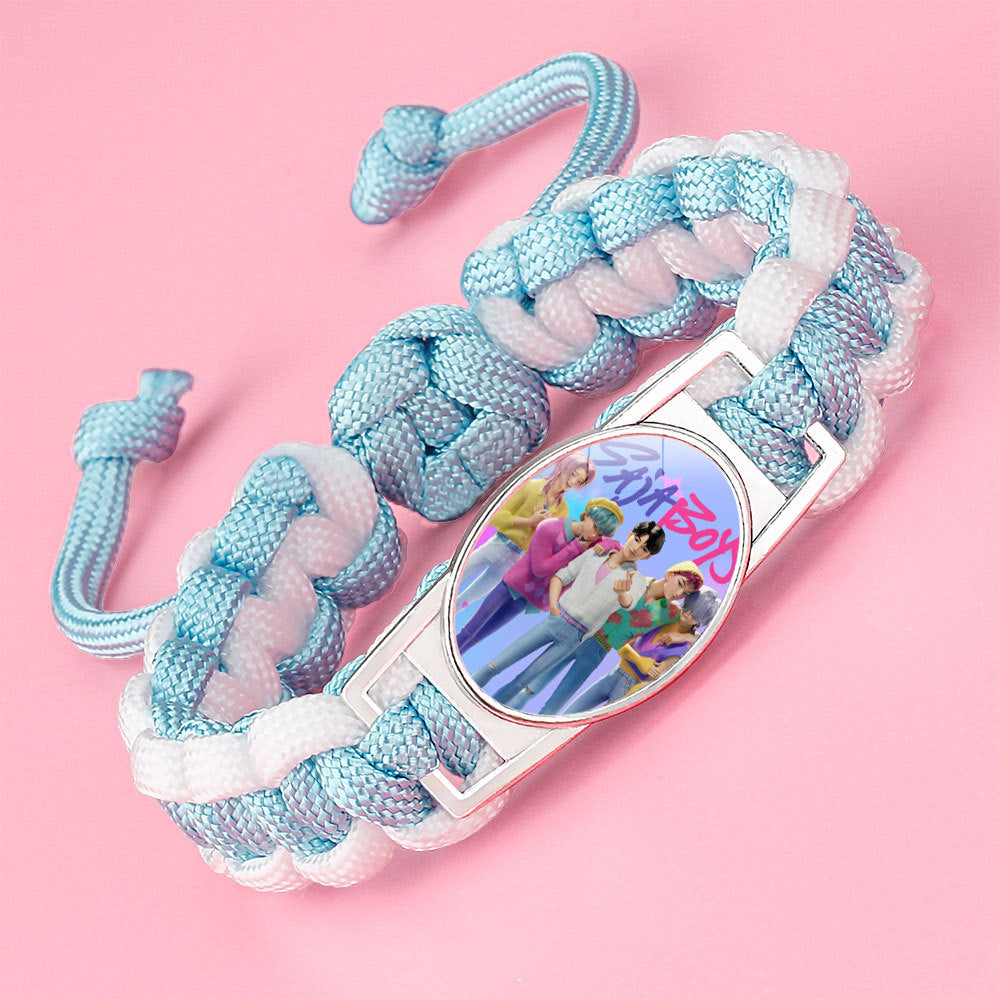 Demon Witch Hunting Group Anime Woven Bracelet - Adjustable Crystal Charm
