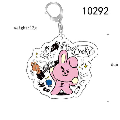 BTS Candy Series Keychain Cartoon Pendant Creative Campus Design