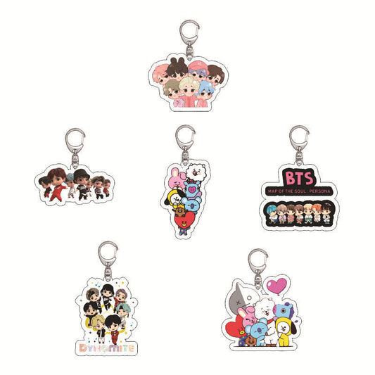 BTS Candy Series Keychain Cartoon Pendant Creative Campus Design