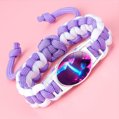 Demon Witch Hunting Group Anime Woven Bracelet - Adjustable Crystal Charm