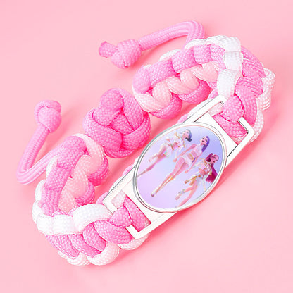 Demon Witch Hunting Group Anime Woven Bracelet - Adjustable Crystal Charm