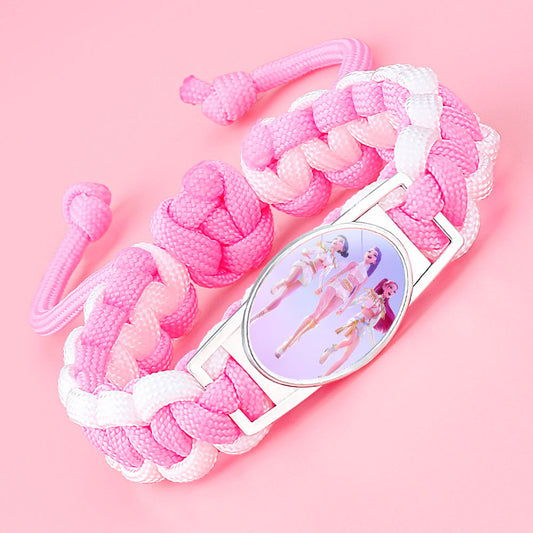 Demon Witch Hunting Group Anime Woven Bracelet - Adjustable Crystal Charm