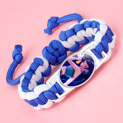 Demon Witch Hunting Group Anime Woven Bracelet - Adjustable Crystal Charm