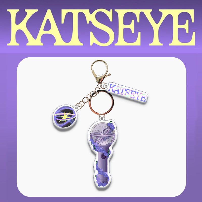 KATSEYE Light Keychain Acrylic Pendant Three-Piece Set DANI Cat