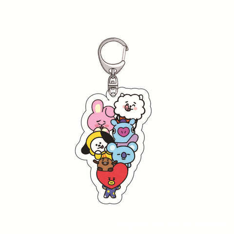 BTS Candy Series Keychain Cartoon Pendant Creative Campus Design