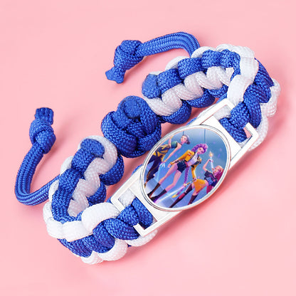 Demon Witch Hunting Group Anime Woven Bracelet - Adjustable Crystal Charm
