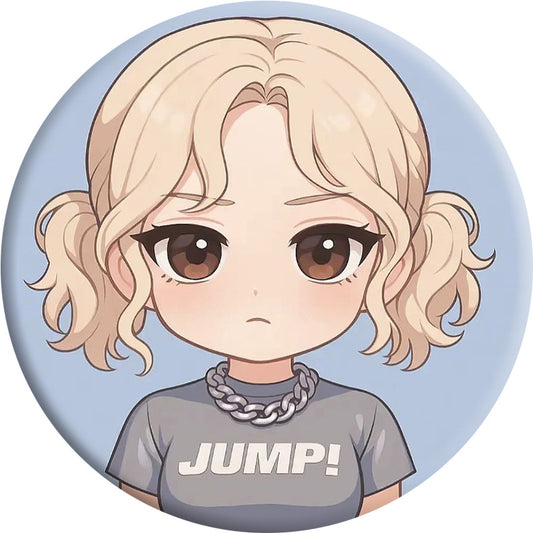 Blink JUMP Cartoon Badge Mirror Keychain