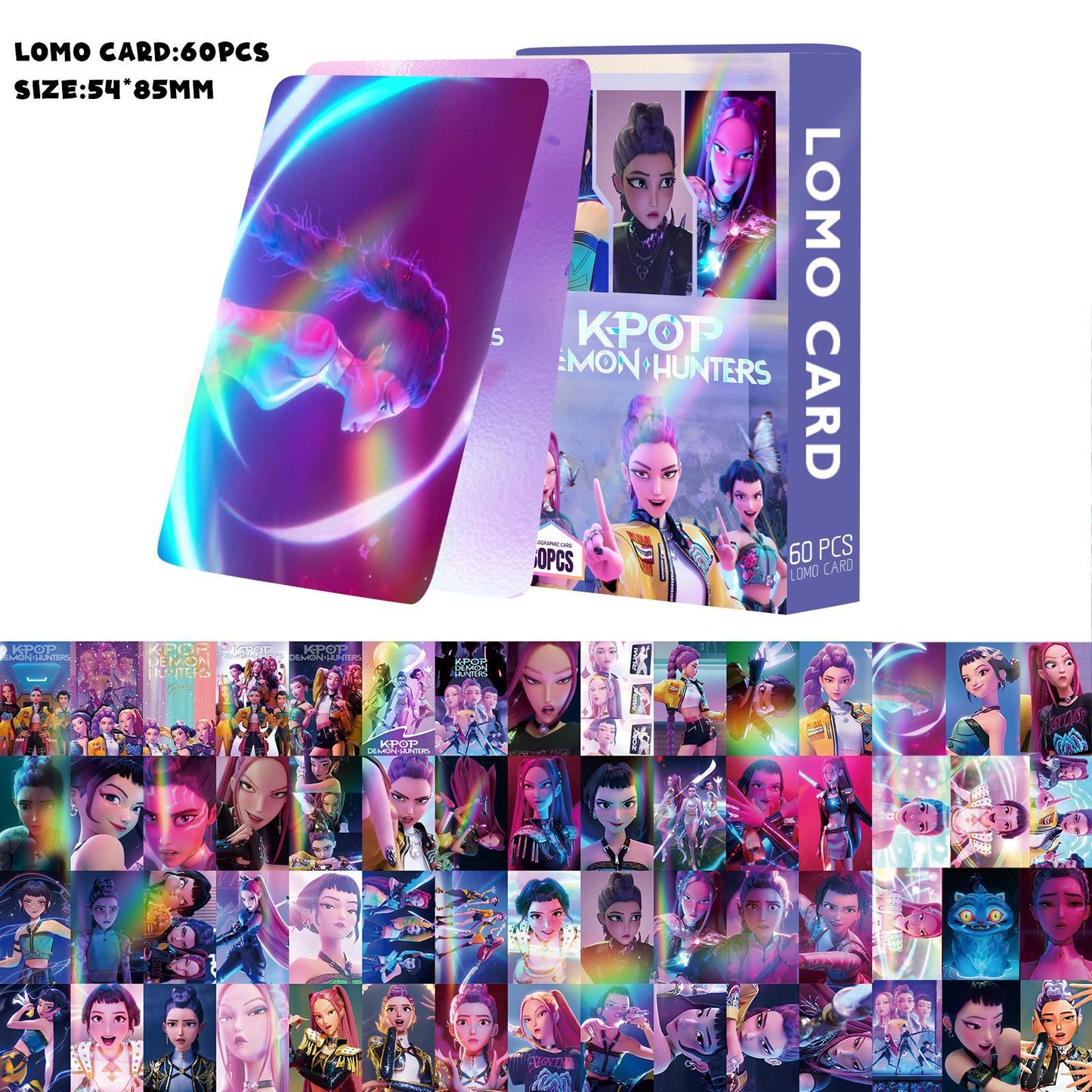 Demon Hunters Squad Holographic LOMO Cards 60pcs
