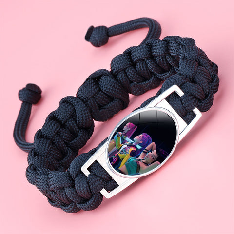 Demon Witch Hunting Group Anime Woven Bracelet - Adjustable Crystal Charm