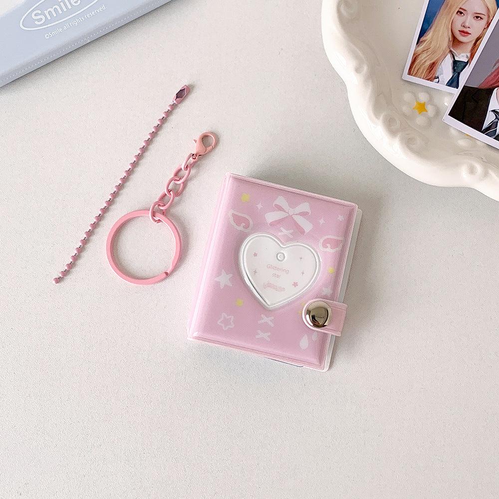 Coquette Bow Mini Keyring Collect Book - 2-Inch ID Photo Holder (32 Slots)