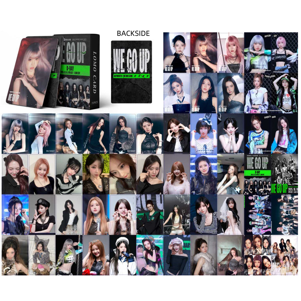 BABYMONSTER 55pcs Holographic Photocard Set - 'We Go Up' Era