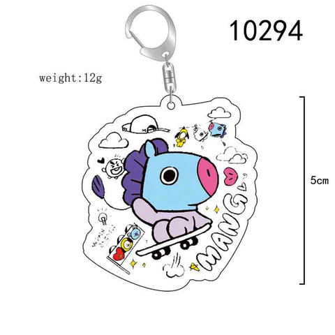 BTS Candy Series Keychain Cartoon Pendant Creative Campus Design