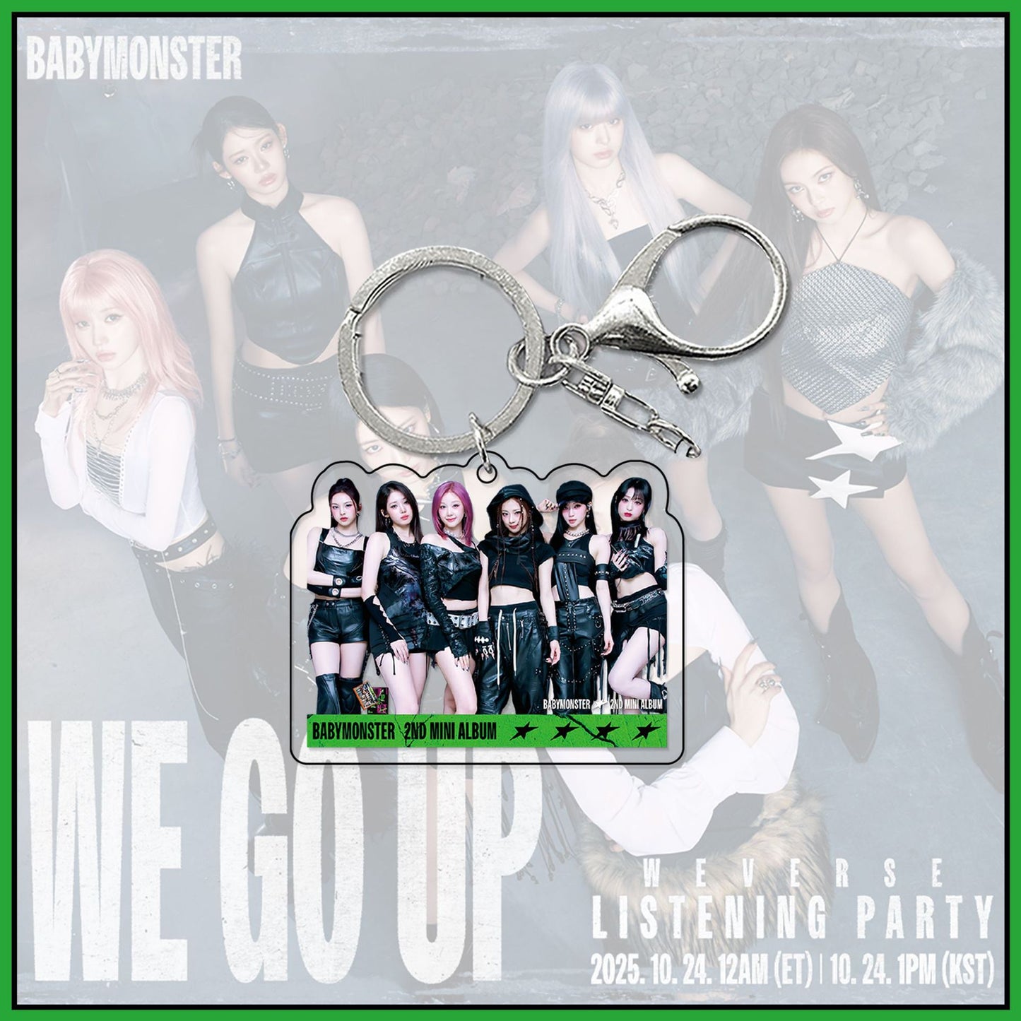 BABYMONSTER Mini Album Acrylic Standee & Keychain - "We Go Up" K-Pop Merch