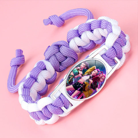 Demon Witch Hunting Group Anime Woven Bracelet - Adjustable Crystal Charm