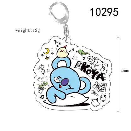 BTS Candy Series Keychain Cartoon Pendant Creative Campus Design