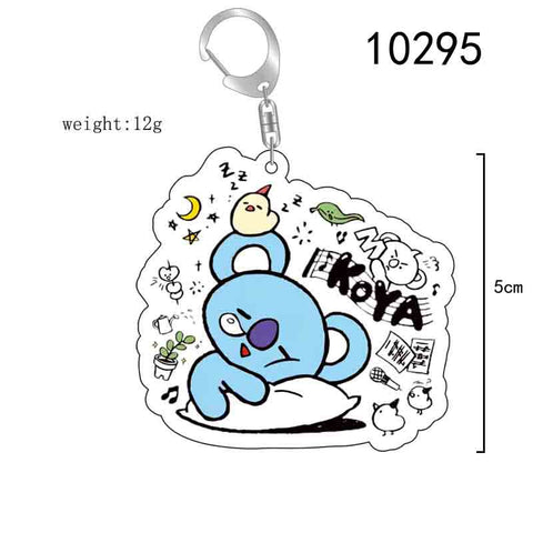 BTS Candy Series Keychain Cartoon Pendant Creative Campus Design