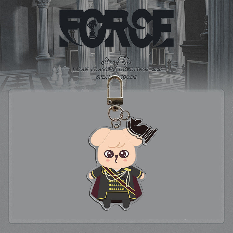 Stray Kids "FORCE" 2026 Desk Calendar Keychain Acrylic Pendant Knight Style King Chess