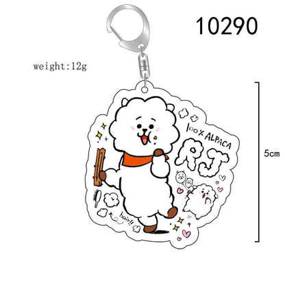 BTS Candy Series Keychain Cartoon Pendant Creative Campus Design