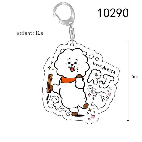 BTS Candy Series Keychain Cartoon Pendant Creative Campus Design