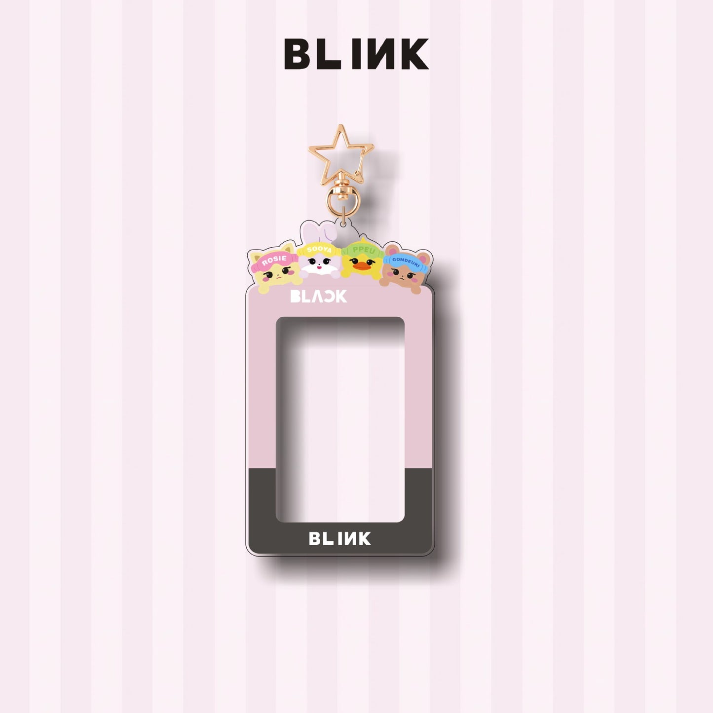 BLACKPINK Inspired Acrylic Photocard Holder Keychain - Cute Cartoon Edition