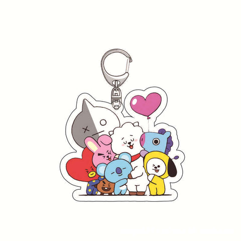 BTS Candy Series Keychain Cartoon Pendant Creative Campus Design