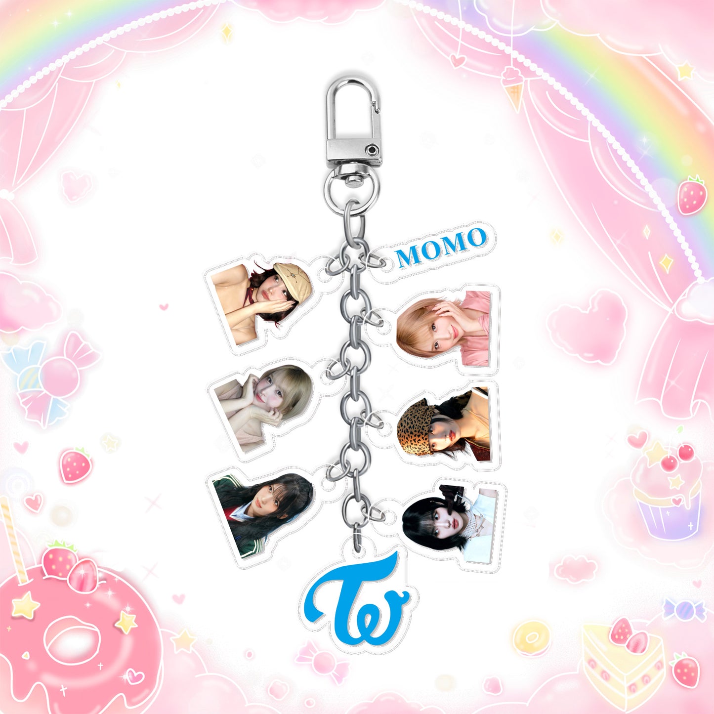 TWICE "Visual Collection" Multi-Charm Acrylic Keychain (Pick Your Bias)