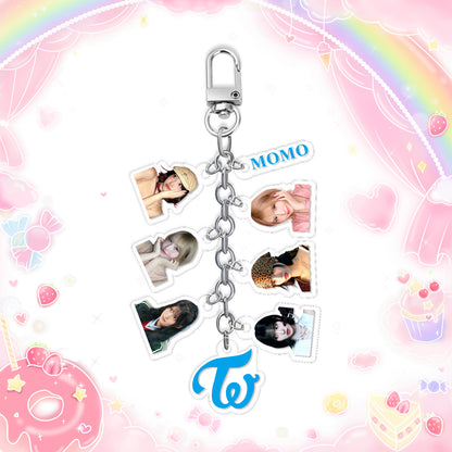 TWICE "Visual Collection" Multi-Charm Acrylic Keychain (Pick Your Bias)