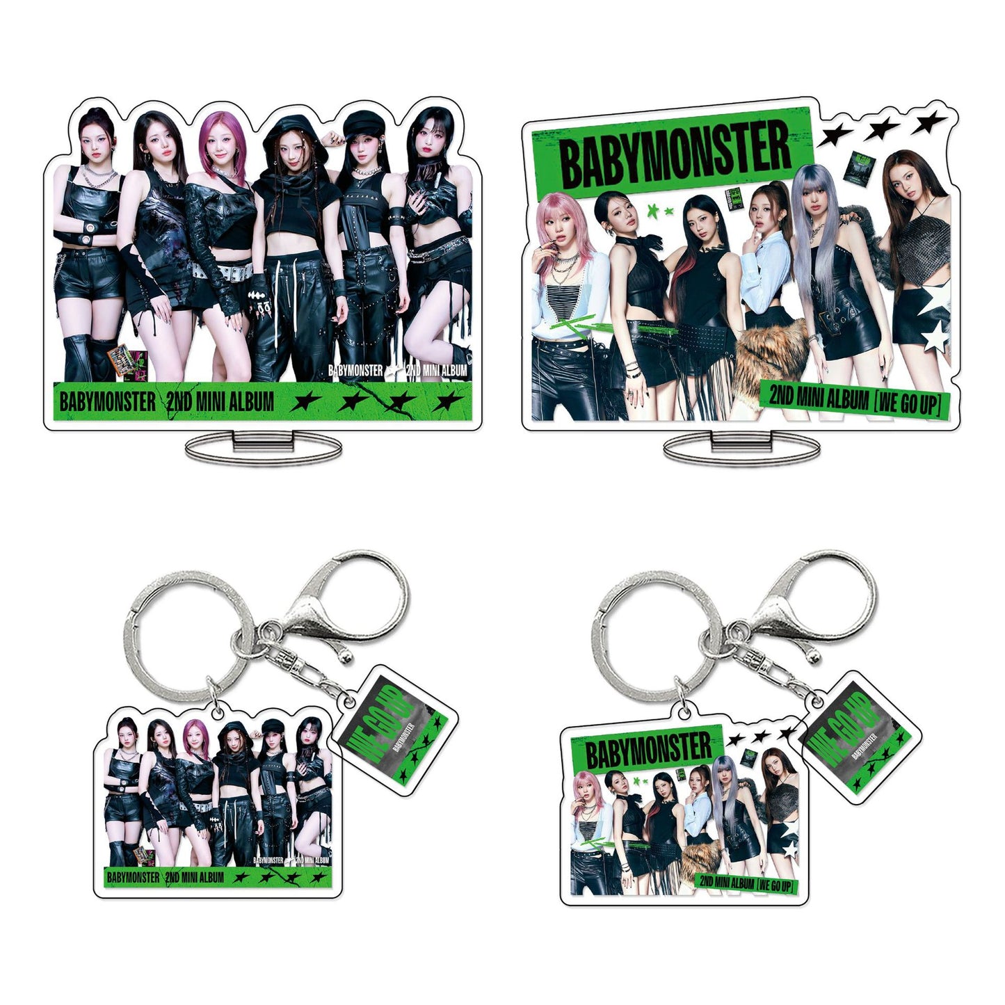 BABYMONSTER Mini Album Acrylic Standee & Keychain - "We Go Up" K-Pop Merch