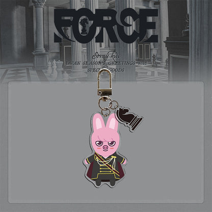 Stray Kids "FORCE" 2026 Desk Calendar Keychain Acrylic Pendant Knight Style King Chess