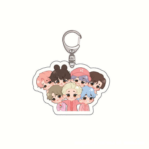 BTS Candy Series Keychain Cartoon Pendant Creative Campus Design