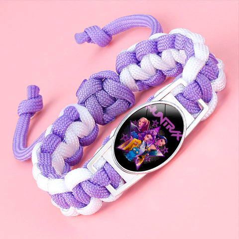 Demon Witch Hunting Group Anime Woven Bracelet - Adjustable Crystal Charm