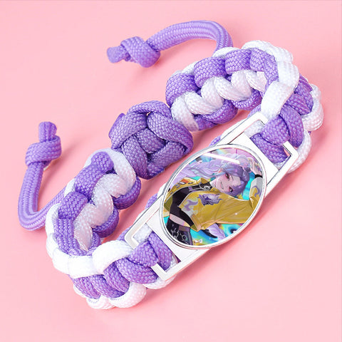 Demon Witch Hunting Group Anime Woven Bracelet - Adjustable Crystal Charm