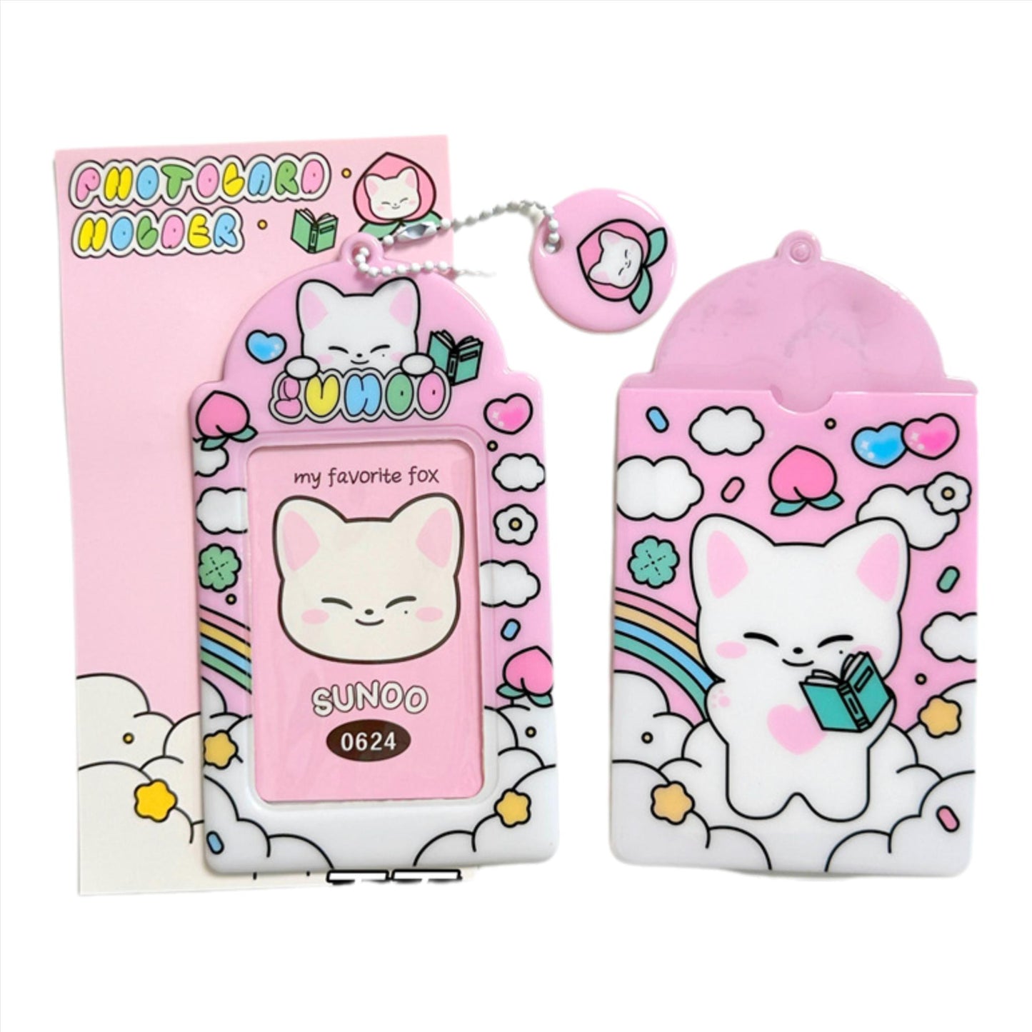 ENHYPEN Photocard Holder Keychain - Hard Case for K-Pop Photocards, Bus Pass & ID