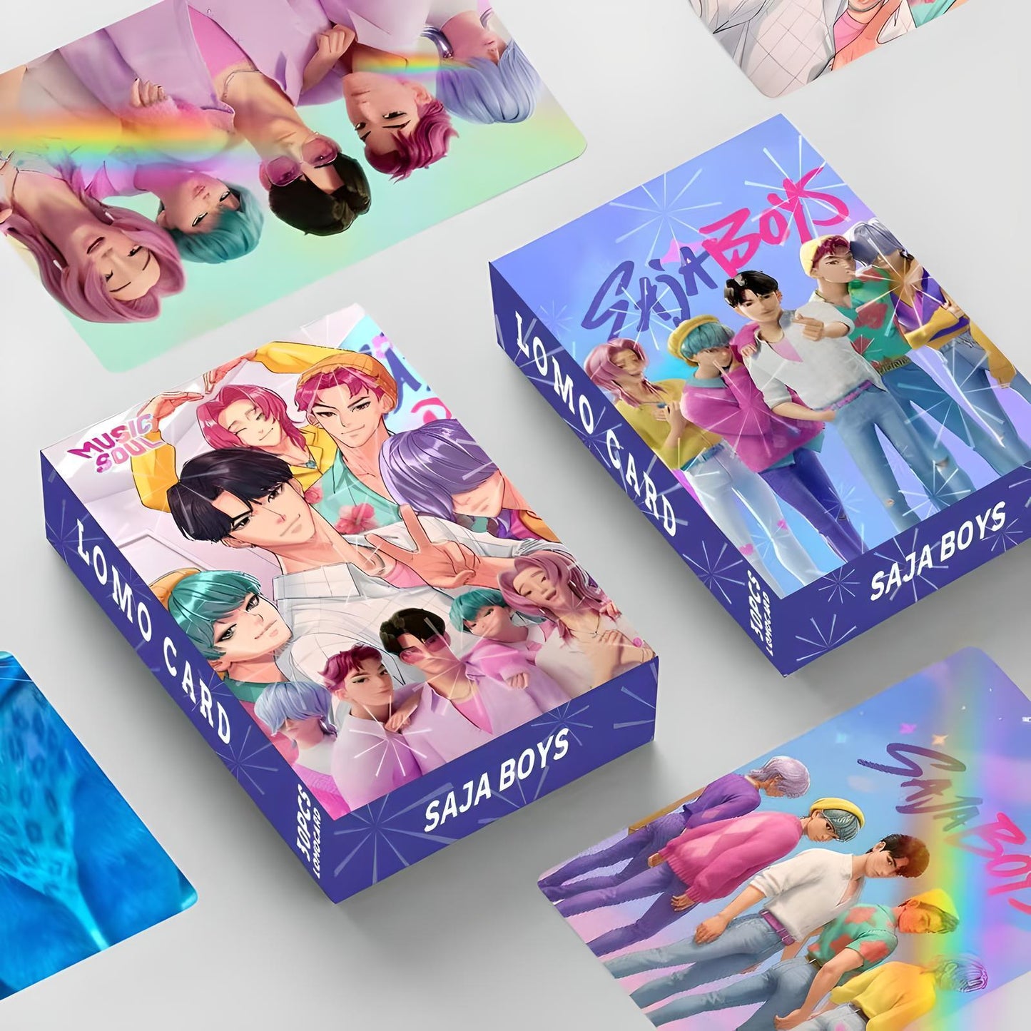Demon Hunters- SAJA BOYS 30pcs K-Pop Holographic Lomo Cards - Double-Sided Laser Photocards