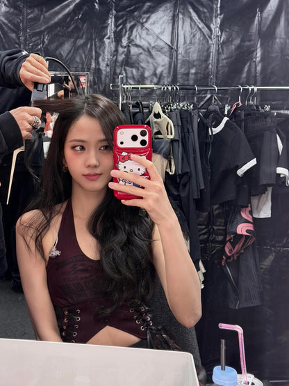 [Pre-Order] Jisoo Pick Helllo Kitty Puffer Case - Urban Sophistication X Sanrio